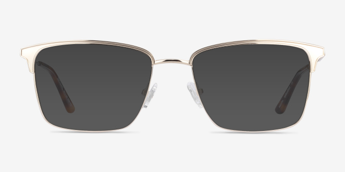 Nathaniel Gold MetalEyeglass Frames from EyeBuyDirect, with Tinted Lenses