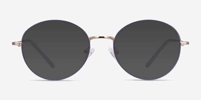Arbus Purple & Gold MetalEyeglass Frames from EyeBuyDirect, with Tinted Lenses
