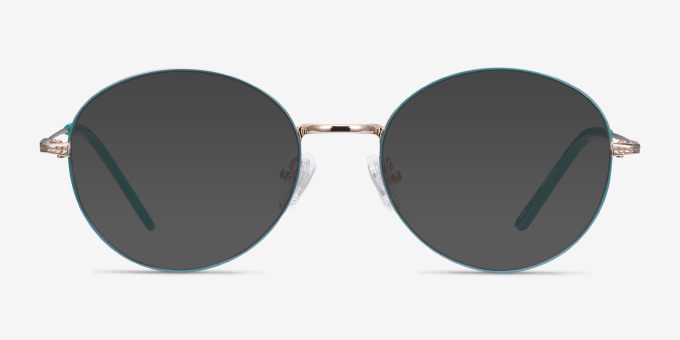 Arbus Green & Gold MetalEyeglass Frames from EyeBuyDirect, with Tinted Lenses