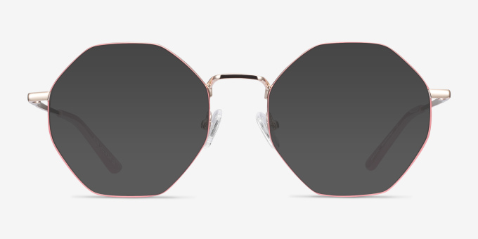 Altar Pink & Gold MetalEyeglass Frames from EyeBuyDirect, with Tinted Lenses