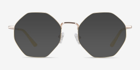 Altar Yellow & Gold Métal Montures de lunettes de vue d'EyeBuyDirect, with Tinted Lenses