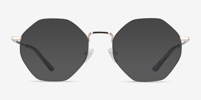 Altar Navy & Gold MetalEyeglass Frames from EyeBuyDirect, with Tinted Lenses