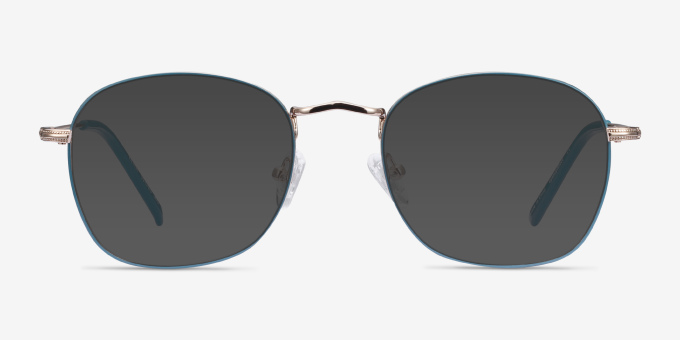 Keith Green & Gold MetalEyeglass Frames from EyeBuyDirect, with Tinted Lenses
