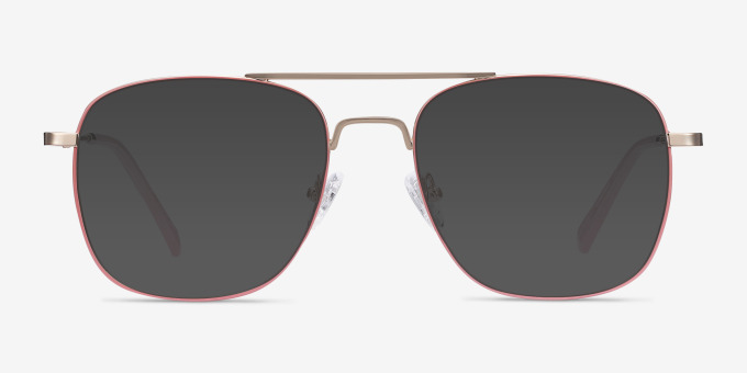 Perry Pink & Rose Gold MetalEyeglass Frames from EyeBuyDirect, with Tinted Lenses