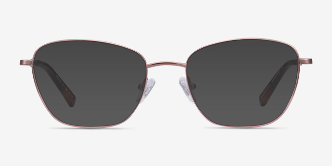 Ingrid Rose Gold MetalEyeglass Frames from EyeBuyDirect, with Tinted Lenses