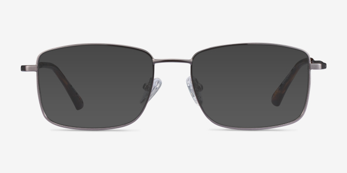 Marley Gunmetal MetalEyeglass Frames from EyeBuyDirect, with Tinted Lenses
