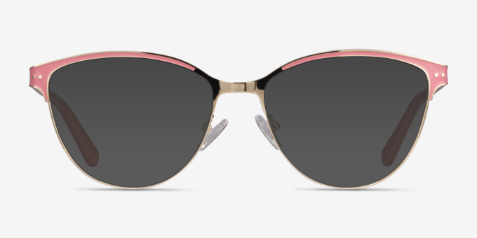 Rosa Gold Pink MetalEyeglass Frames from EyeBuyDirect, with Tinted Lenses