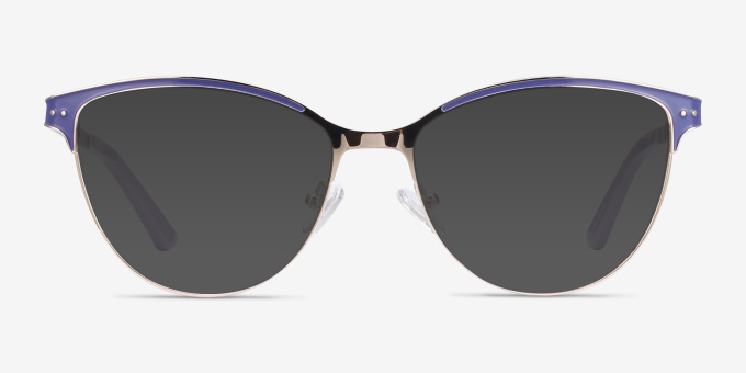 Rosa Purple & Gold MetalEyeglass Frames from EyeBuyDirect, with Tinted Lenses