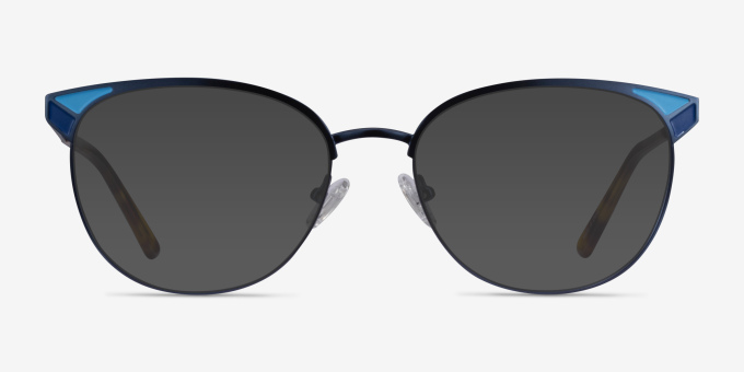 Niki Blue MetalEyeglass Frames from EyeBuyDirect, with Tinted Lenses