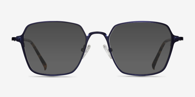 Holden Blue MetalEyeglass Frames from EyeBuyDirect, with Tinted Lenses