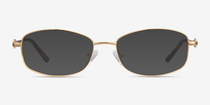 Maggie Gold MetalEyeglass Frames from EyeBuyDirect, with Tinted Lenses