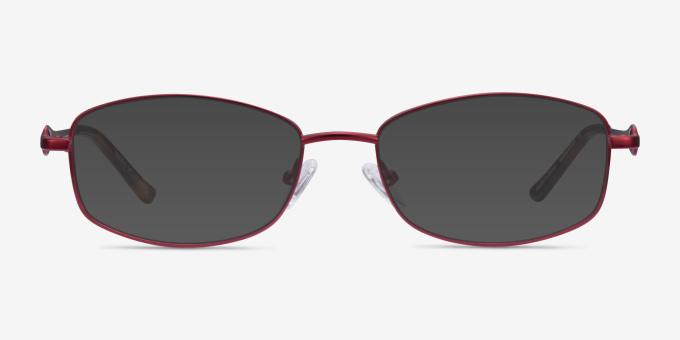 Maggie Burgundy MetalEyeglass Frames from EyeBuyDirect, with Tinted Lenses