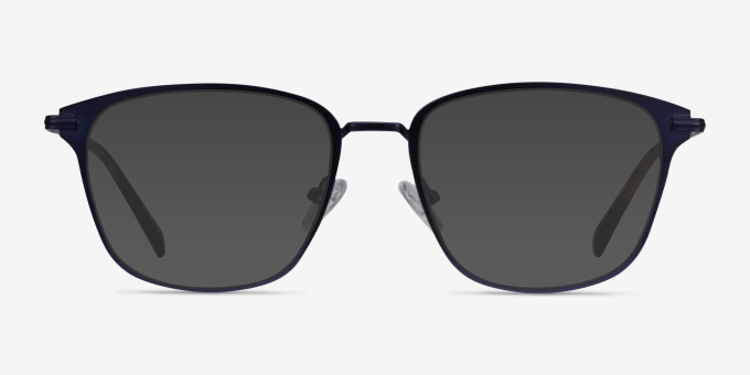 Karter Navy MetalEyeglass Frames from EyeBuyDirect, with Tinted Lenses
