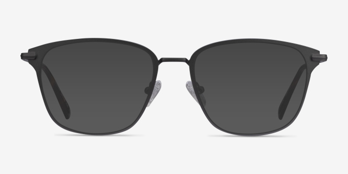 Karter Gray MetalEyeglass Frames from EyeBuyDirect, with Tinted Lenses