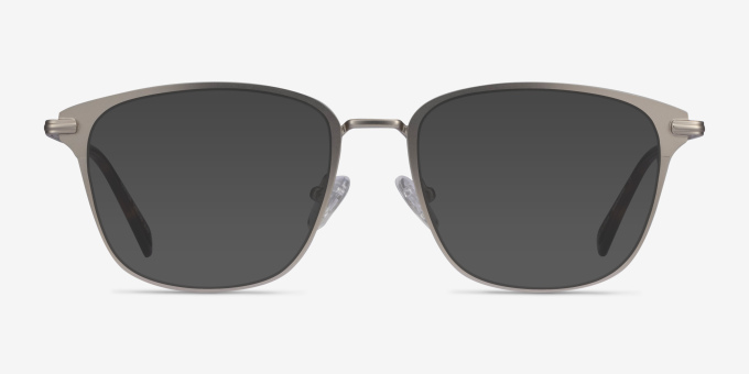 Karter Silver MetalEyeglass Frames from EyeBuyDirect, with Tinted Lenses