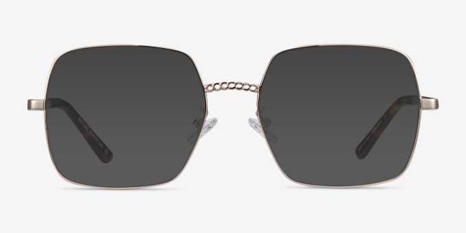 Bettina Silver MetalEyeglass Frames from EyeBuyDirect, with Tinted Lenses