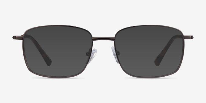 Costin Dark Gunmetal MetalEyeglass Frames from EyeBuyDirect, with Tinted Lenses