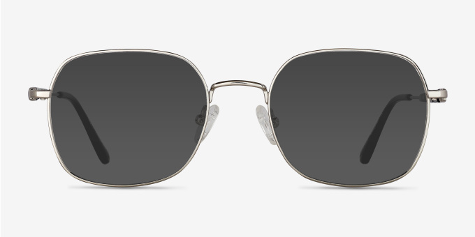 Index Silver Black MetalEyeglass Frames from EyeBuyDirect, with Tinted Lenses