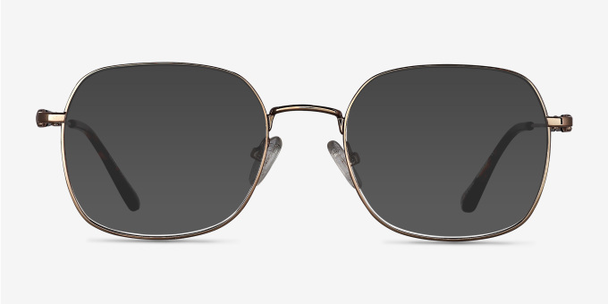 Index Gold Tortoise MetalEyeglass Frames from EyeBuyDirect, with Tinted Lenses