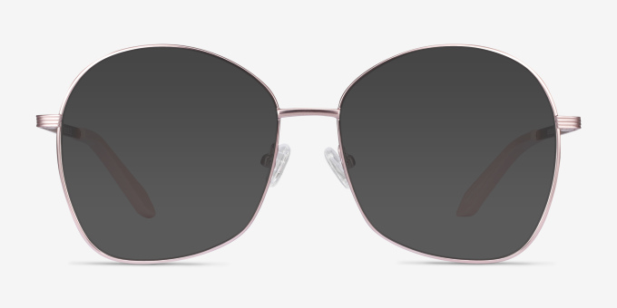 Bridget Pink MetalEyeglass Frames from EyeBuyDirect, with Tinted Lenses