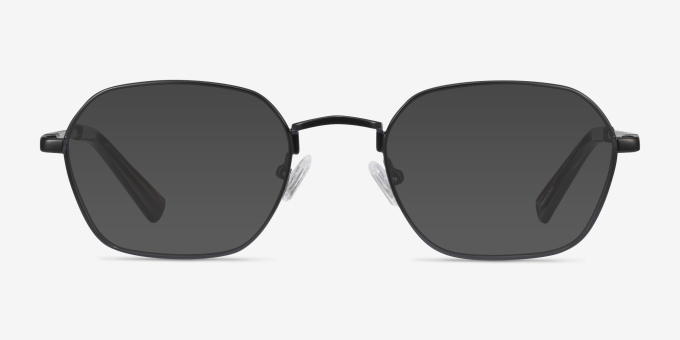 Space Matte Black MetalEyeglass Frames from EyeBuyDirect, with Tinted Lenses