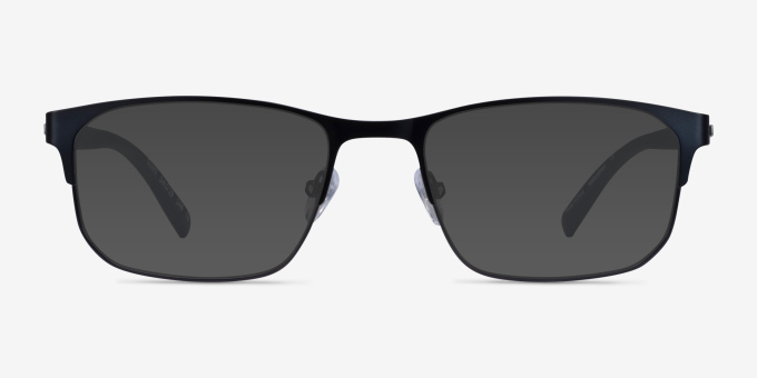Clint Petrol Blue MetalEyeglass Frames from EyeBuyDirect, with Tinted Lenses