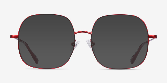 Movement Red MetalEyeglass Frames from EyeBuyDirect, with Tinted Lenses