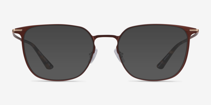 Density Brown & Gold Aluminium AlloyEyeglass Frames from EyeBuyDirect, with Tinted Lenses