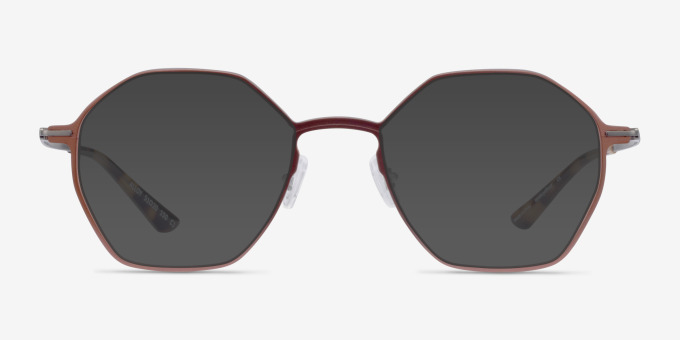 Alloy Brown & Gunmetal Aluminium AlloyEyeglass Frames from EyeBuyDirect, with Tinted Lenses