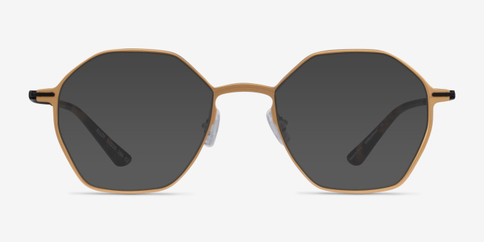 Alloy Gold & Black Aluminium AlloyEyeglass Frames from EyeBuyDirect, with Tinted Lenses
