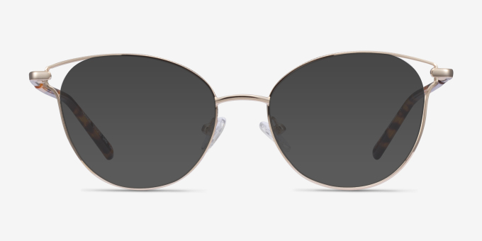 Trance Light Gold MetalEyeglass Frames from EyeBuyDirect, with Tinted Lenses
