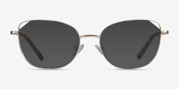 Moment Light Gold MetalEyeglass Frames from EyeBuyDirect, with Tinted Lenses