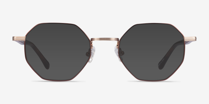 Music Brown Gold MetalEyeglass Frames from EyeBuyDirect, with Tinted Lenses