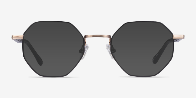 Music Black Gold MetalEyeglass Frames from EyeBuyDirect, with Tinted Lenses