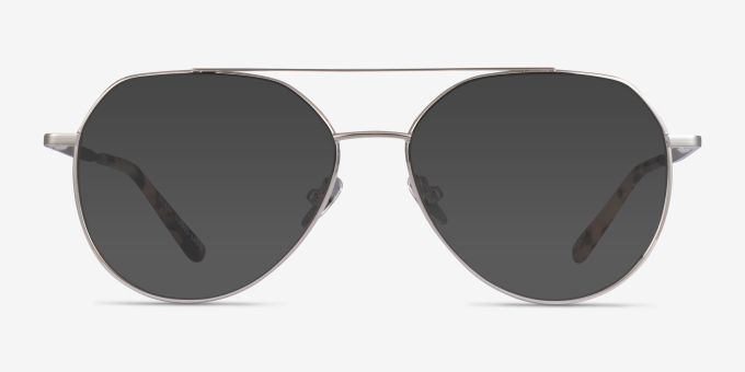 Benny Silver MetalEyeglass Frames from EyeBuyDirect, with Tinted Lenses