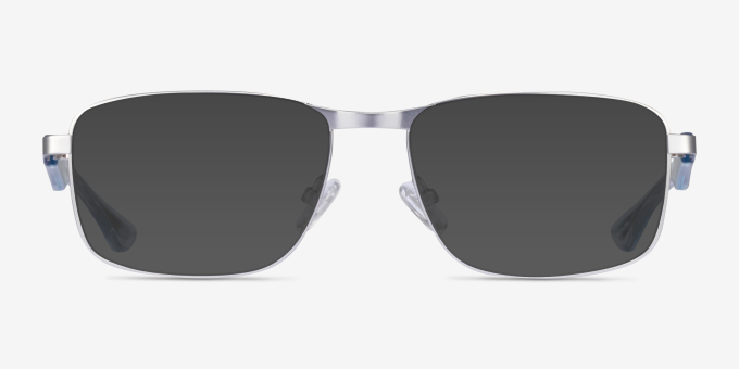 Possibility Silver AcetateEyeglass Frames from EyeBuyDirect, with Tinted Lenses