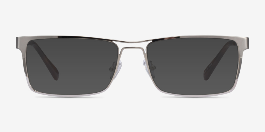 Biloxi Rectangle Silver Glasses for Men | Eyebuydirect