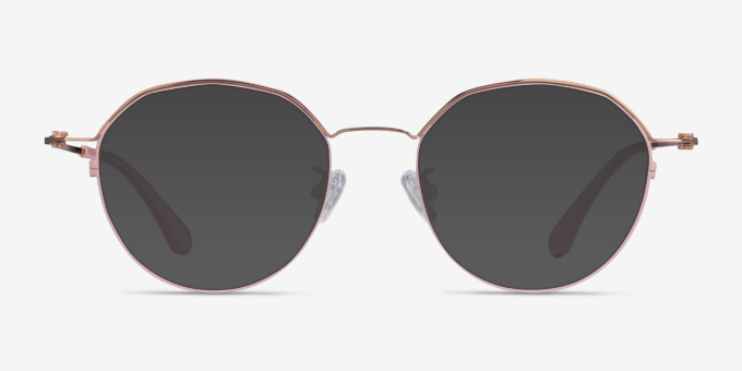 Hills Pink Rose Gold MetalEyeglass Frames from EyeBuyDirect, with Tinted Lenses