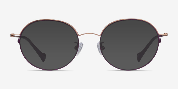Patel Purple Rose Gold MetalEyeglass Frames from EyeBuyDirect, with Tinted Lenses