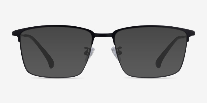 Example Black MetalEyeglass Frames from EyeBuyDirect, with Tinted Lenses