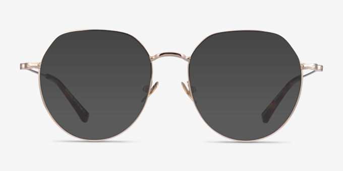 Emotion Light Gold MetalEyeglass Frames from EyeBuyDirect, with Tinted Lenses