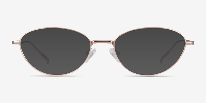Feather Rose Gold MetalEyeglass Frames from EyeBuyDirect, with Tinted Lenses