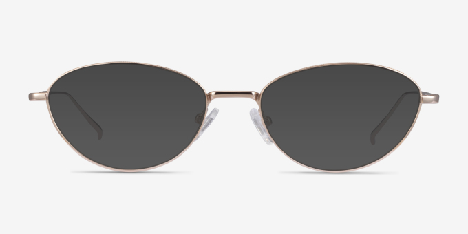 Feather Gold MetalEyeglass Frames from EyeBuyDirect, with Tinted Lenses