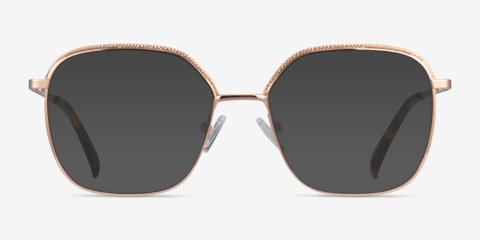 Chai Rose Gold MetalEyeglass Frames from EyeBuyDirect, with Tinted Lenses