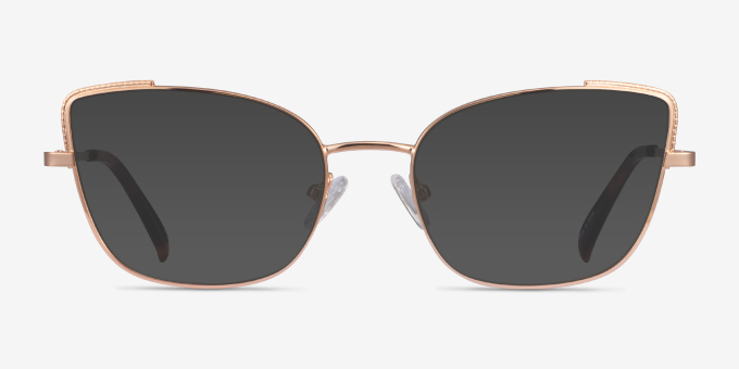 Exquisite Rose Gold MetalEyeglass Frames from EyeBuyDirect, with Tinted Lenses