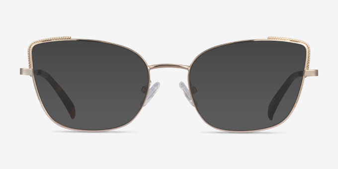 Exquisite Gold MetalEyeglass Frames from EyeBuyDirect, with Tinted Lenses