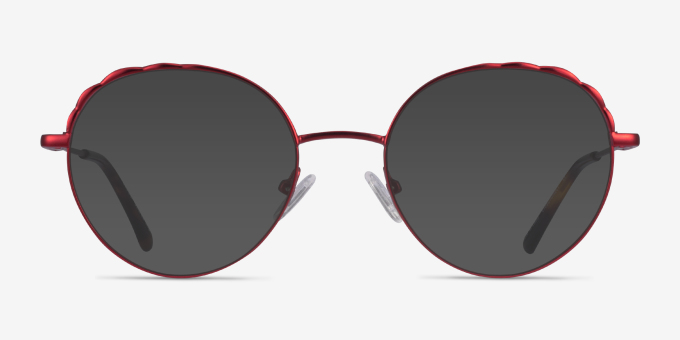 Cloud Burgundy MetalEyeglass Frames from EyeBuyDirect, with Tinted Lenses