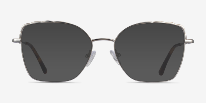 Rapture Silver MetalEyeglass Frames from EyeBuyDirect, with Tinted Lenses