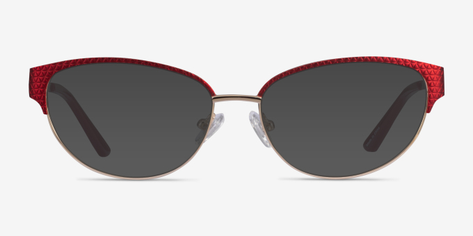 Experience Red Gold MétalMontures de lunettes de vue d'EyeBuyDirect, Avec des Verres Teintés