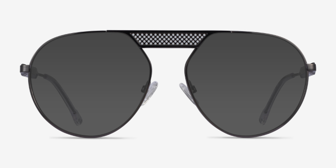 Flowing Gunmetal MétalMontures de lunettes de vue d'EyeBuyDirect, Avec des Verres Teintés